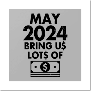 Funny New Year 2024 I Want Money Wish Meme Posters and Art